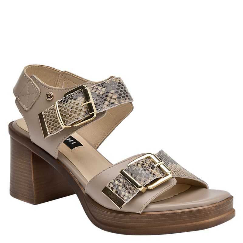 POLLINI - Sandalia Casual Mujer Gris Pollini