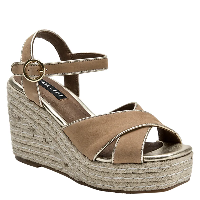 POLLINI - Sandalia Casual Mujer Marrón Pollini