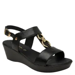 BRUNO ROSSI - Sandalia Casual Mujer Negro