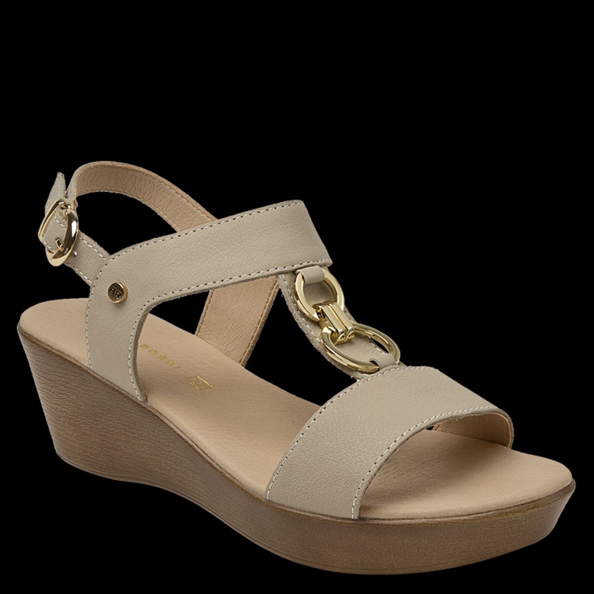 BRUNO ROSSI - Sandalia Casual Mujer Beige Bruno Rossi