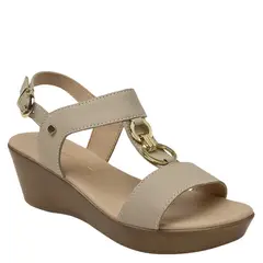 BRUNO ROSSI - Sandalia Casual Mujer Beige