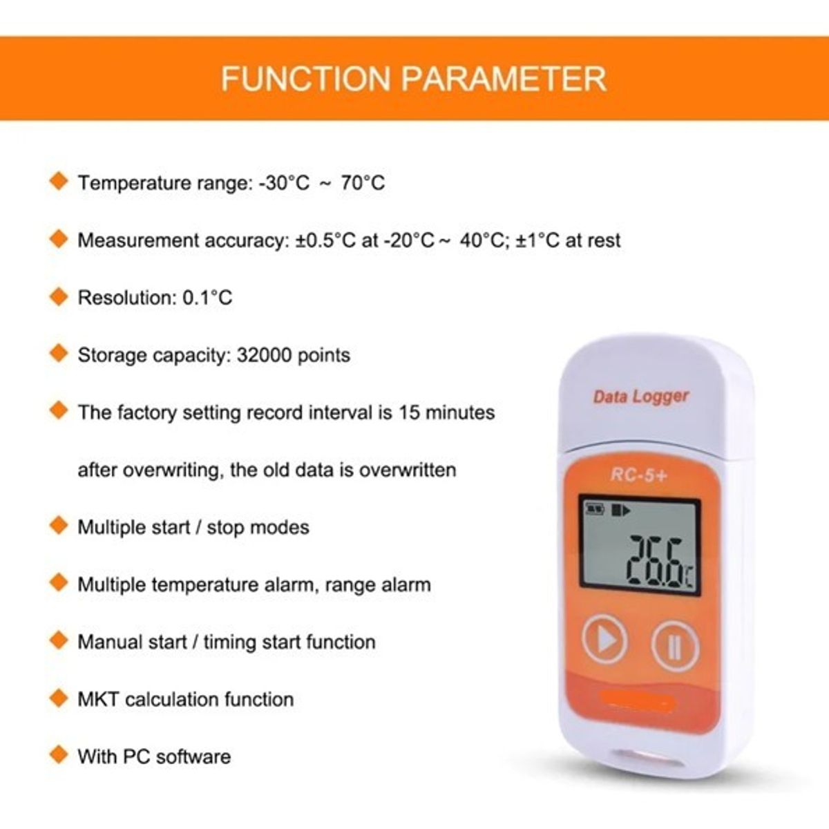GENERICO - Datalogger Rc-5+ Con Sonda