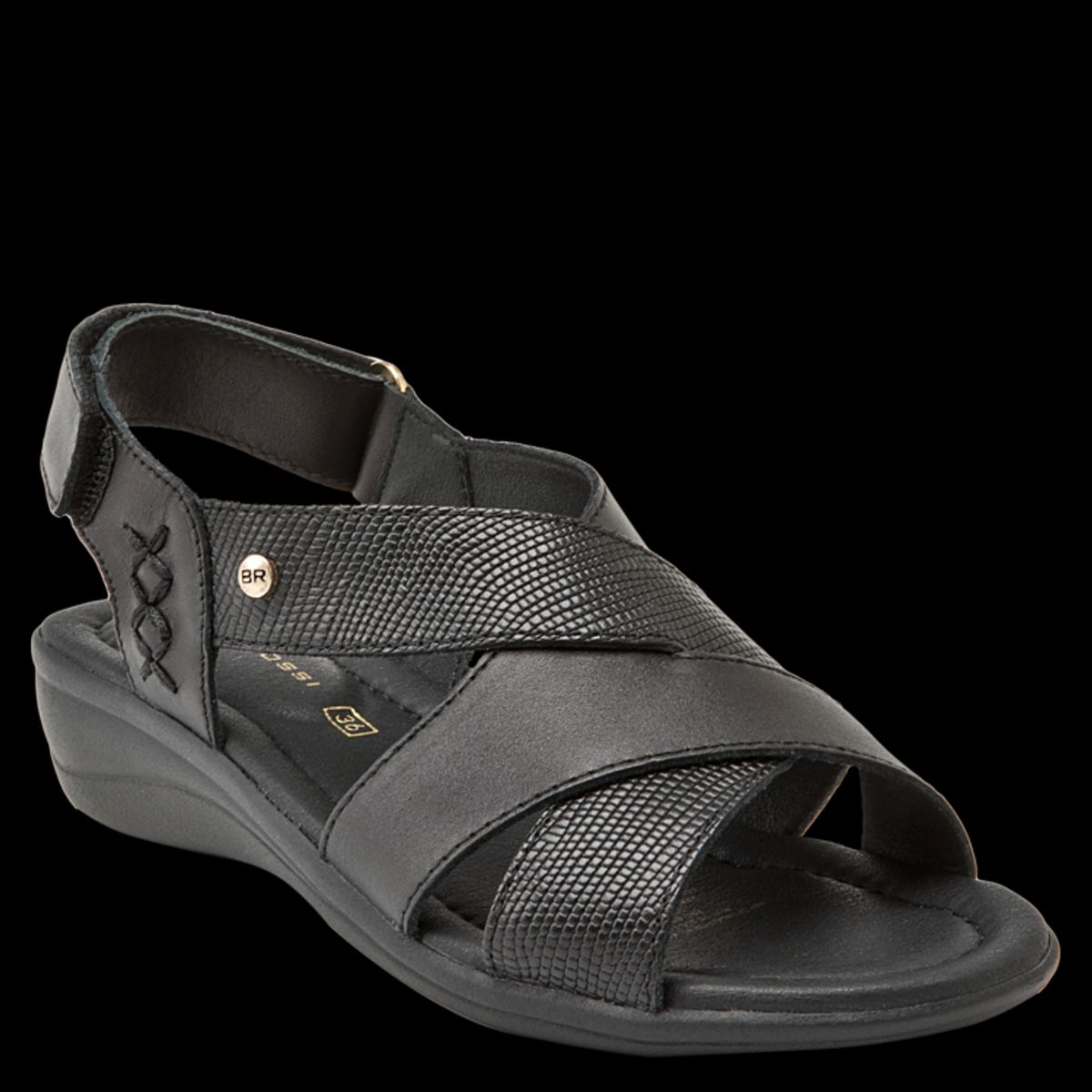 BRUNO ROSSI - Sandalia Casual Mujer Negro Bruno Rossi