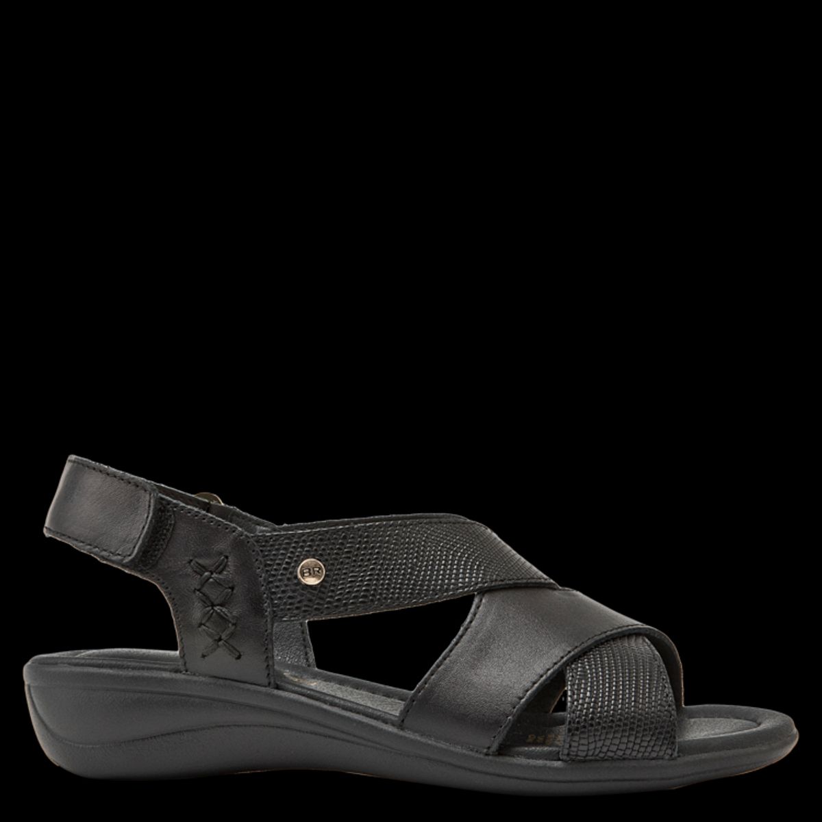 BRUNO ROSSI - Sandalia Casual Mujer Negro Bruno Rossi