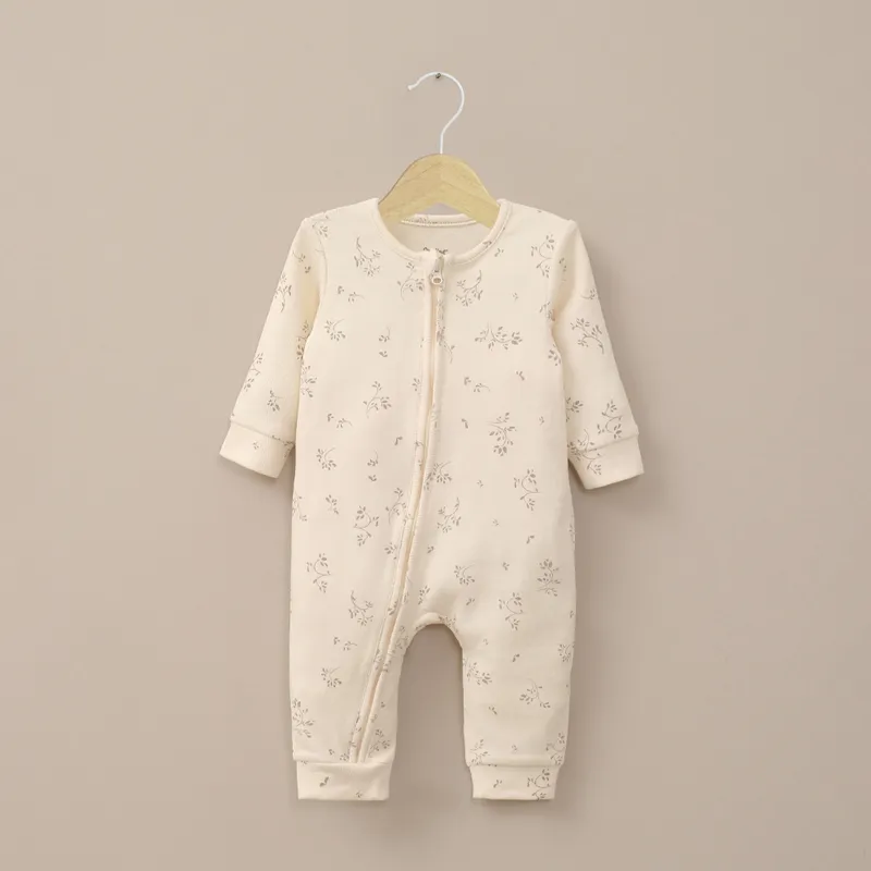 OPALINE - Osito estampado beige de bebé niño