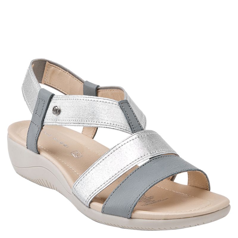 BRUNO ROSSI - Sandalia Casual Mujer Gris Bruno Rossi