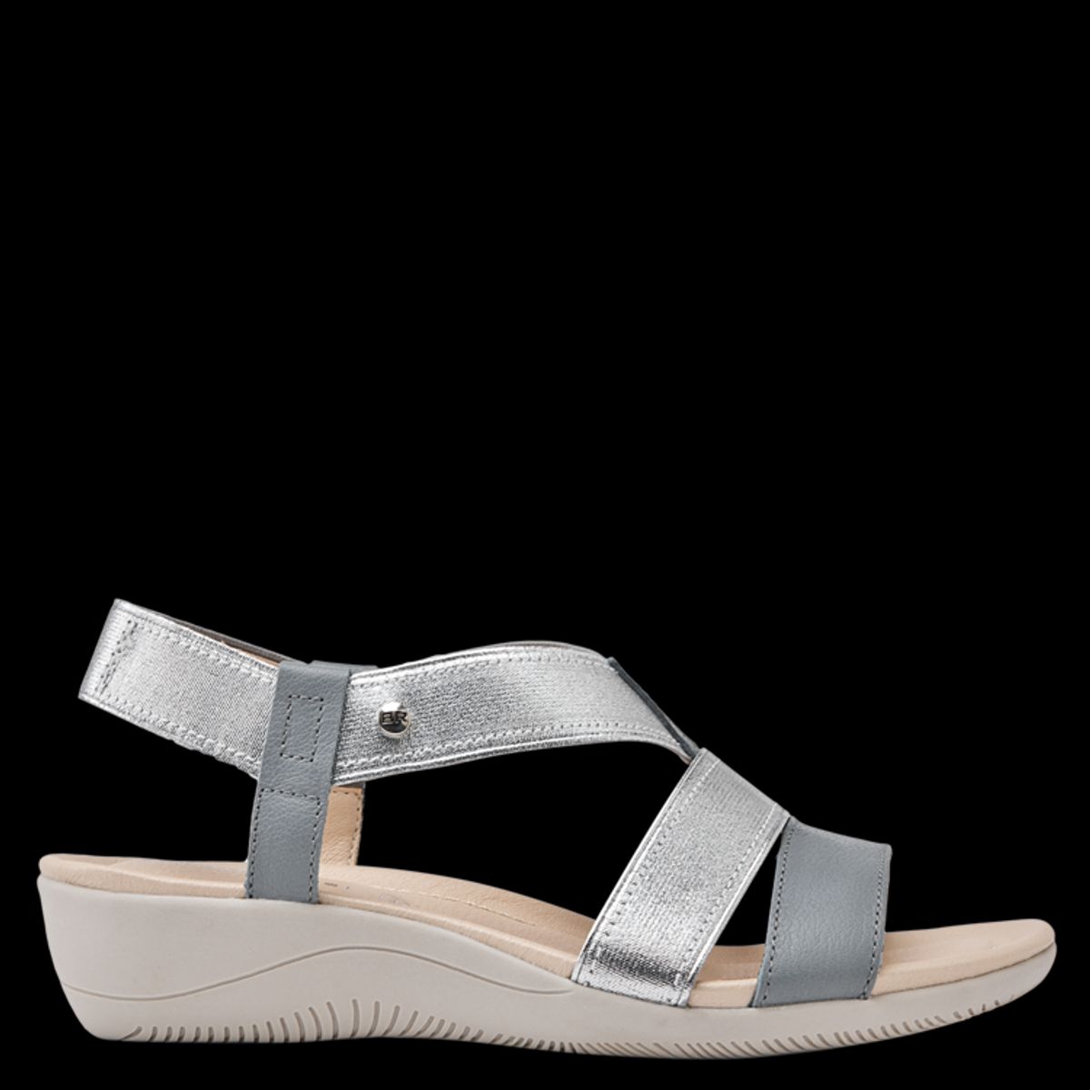 BRUNO ROSSI - Sandalia Casual Mujer Gris Bruno Rossi