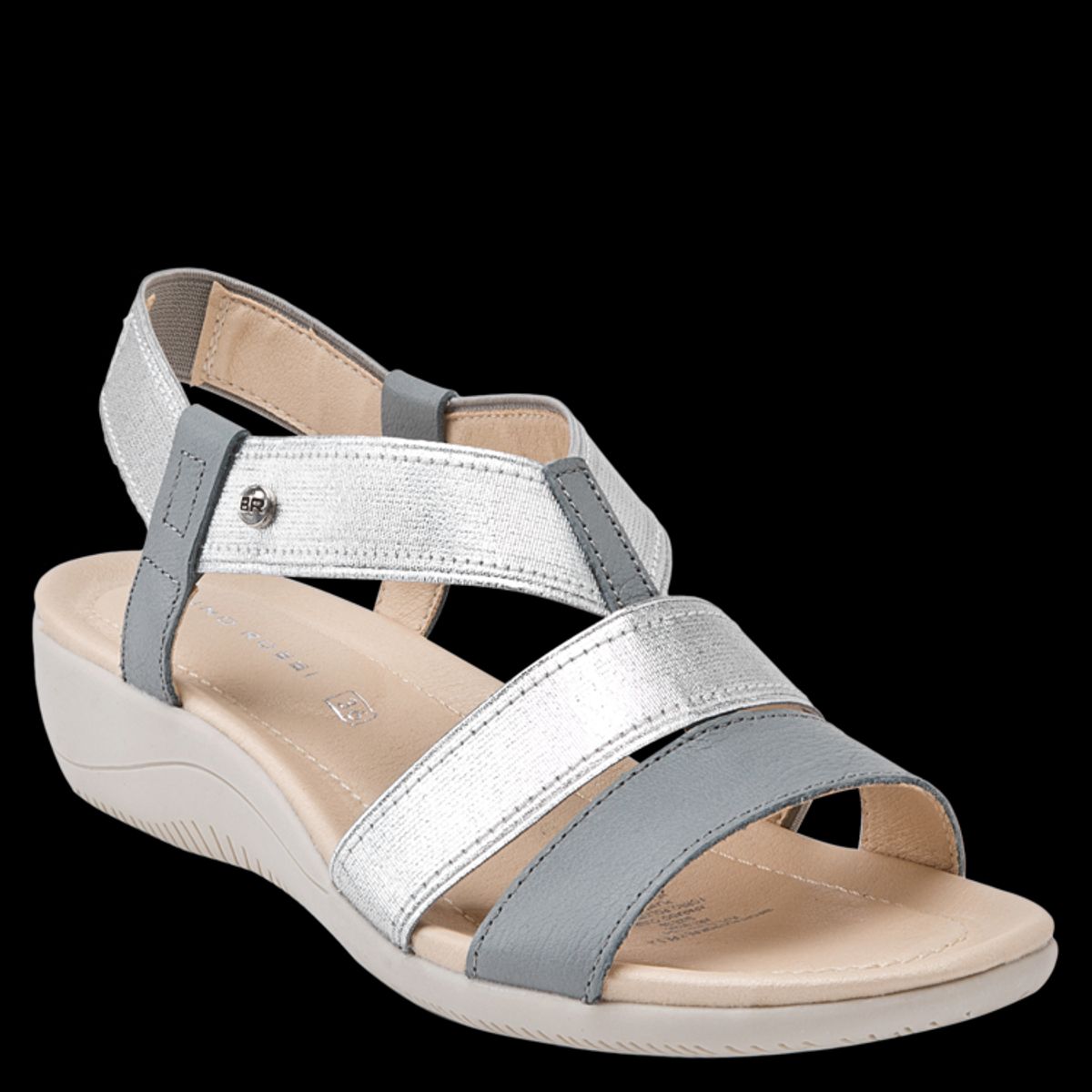BRUNO ROSSI - Sandalia Casual Mujer Gris Bruno Rossi
