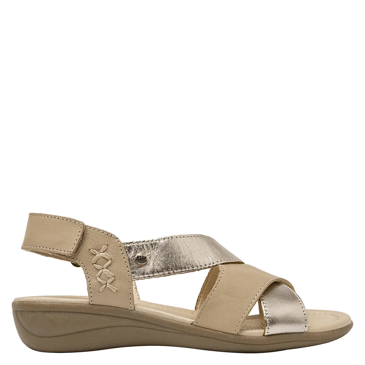BRUNO ROSSI - Sandalia Casual Mujer Beige Bruno Rossi