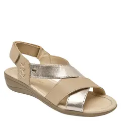 BRUNO ROSSI - Sandalia Casual Mujer Beige