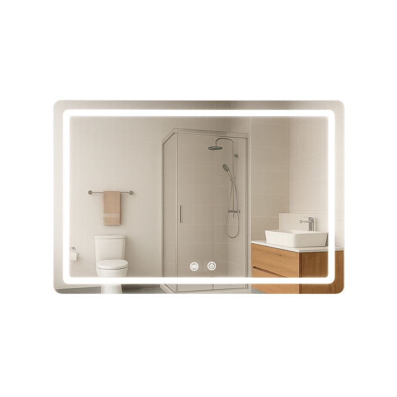 JOYTEK - Espejo Rectangular Touch con Luz Led 3 colores 80 x 60 cm