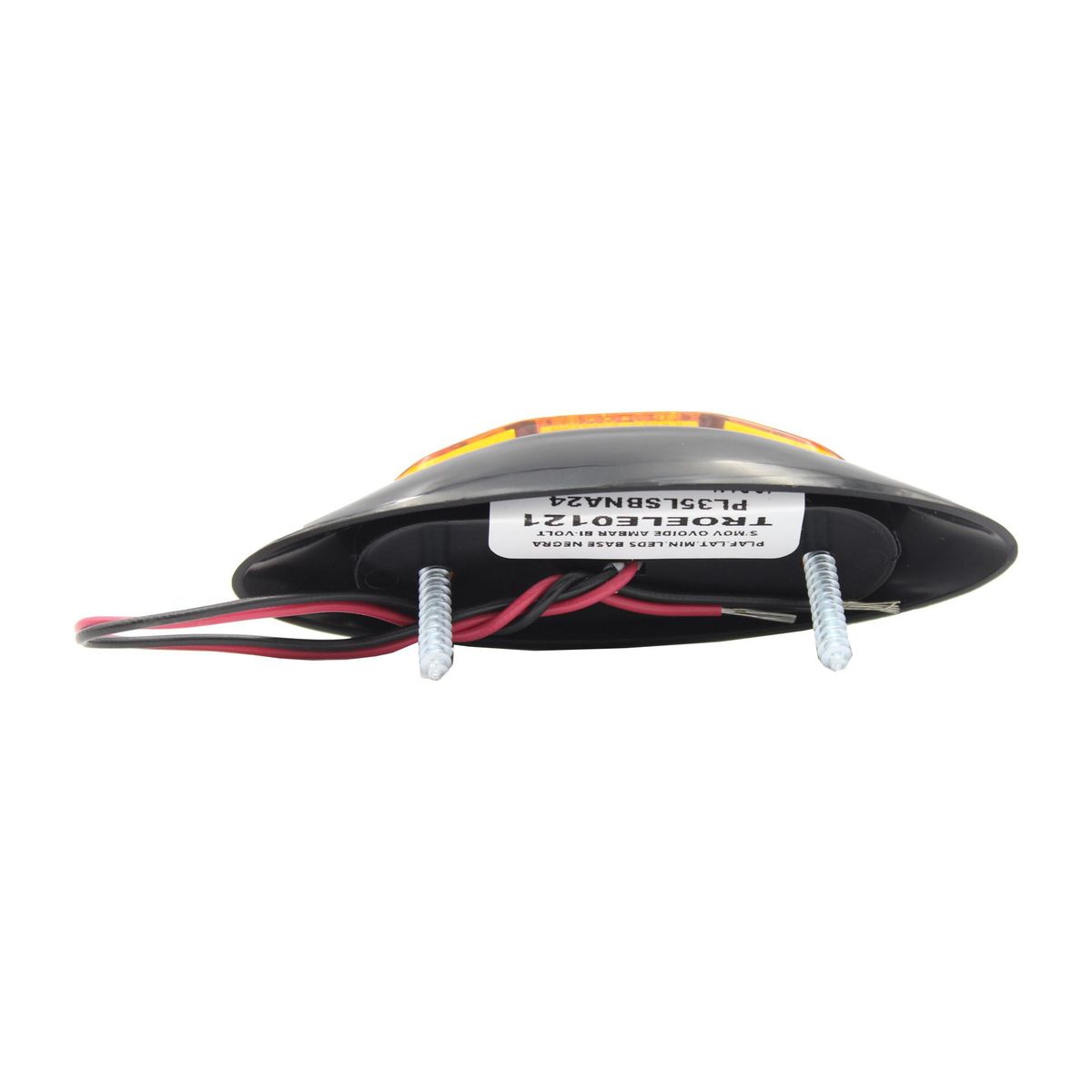 TRO GRIM - FOCO LATERAL LED OVALADO AMBAR 12 Y 24 VOLTS