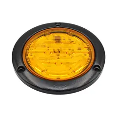 TRO GRIM - "FOCO TRAS.LED 4"" AMBAR PLANO PARA REMACHAR BI-VOLT"