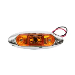 TRO GRIM - FOCO LATERAL LED OVALADO AMBAR 12 Y 24 VOLTS