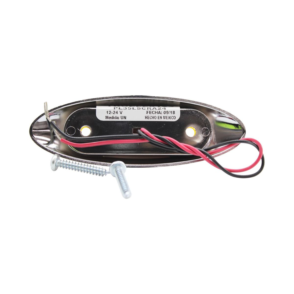 TRO GRIM - FOCO LATERAL LED OVALADO AMBAR 12 Y 24 VOLTS