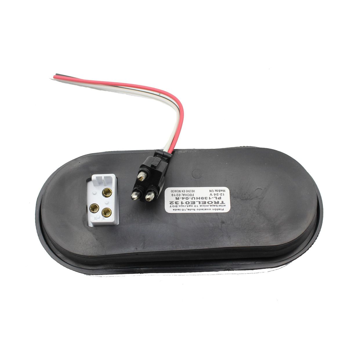 TRO GRIM - FOCO LATERAL LED OVALADO ROJO 12 Y 24 VOLTS