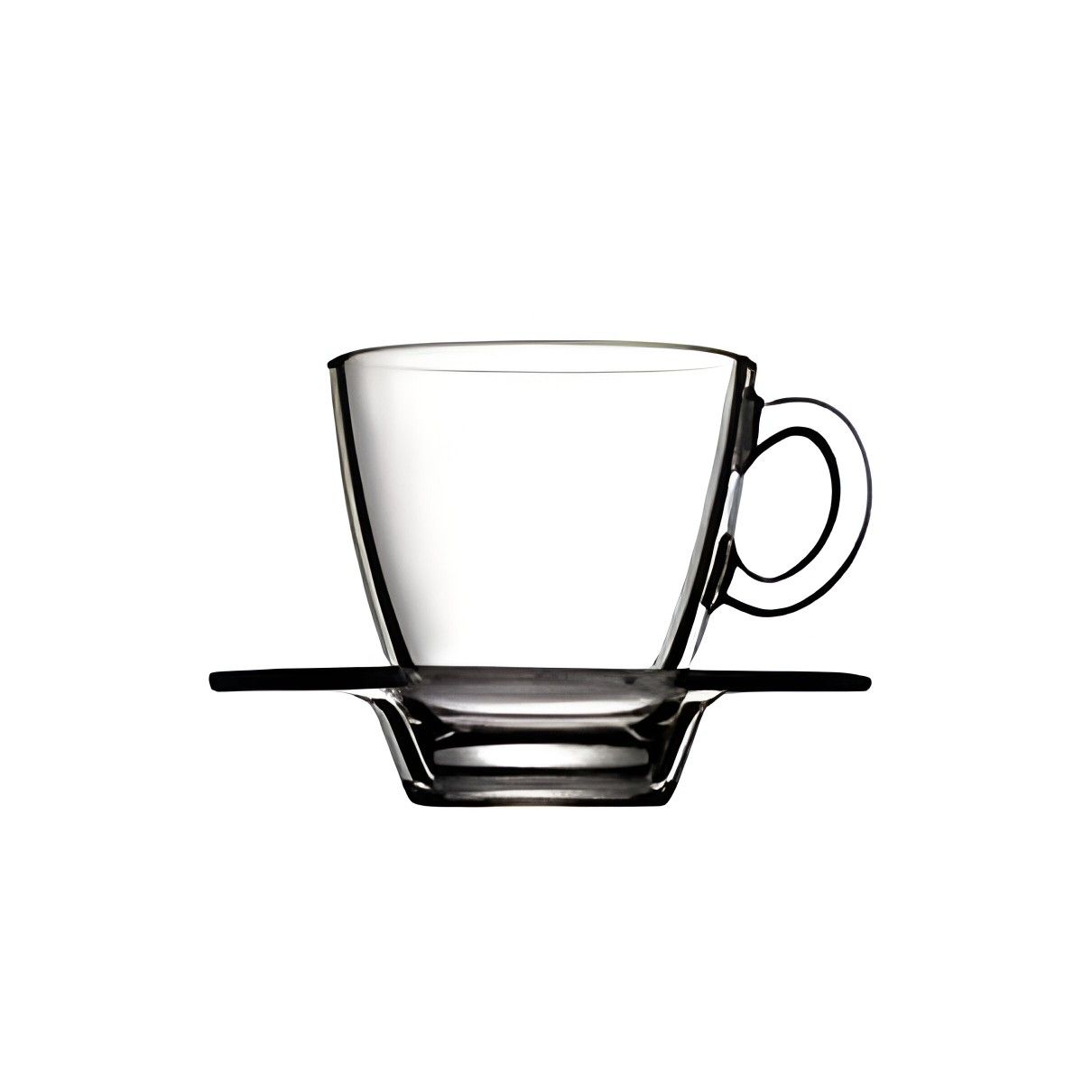 PASABAHCE - Set De 6 Tazas De Te Con Platillo 215 Cc Linea Aqua