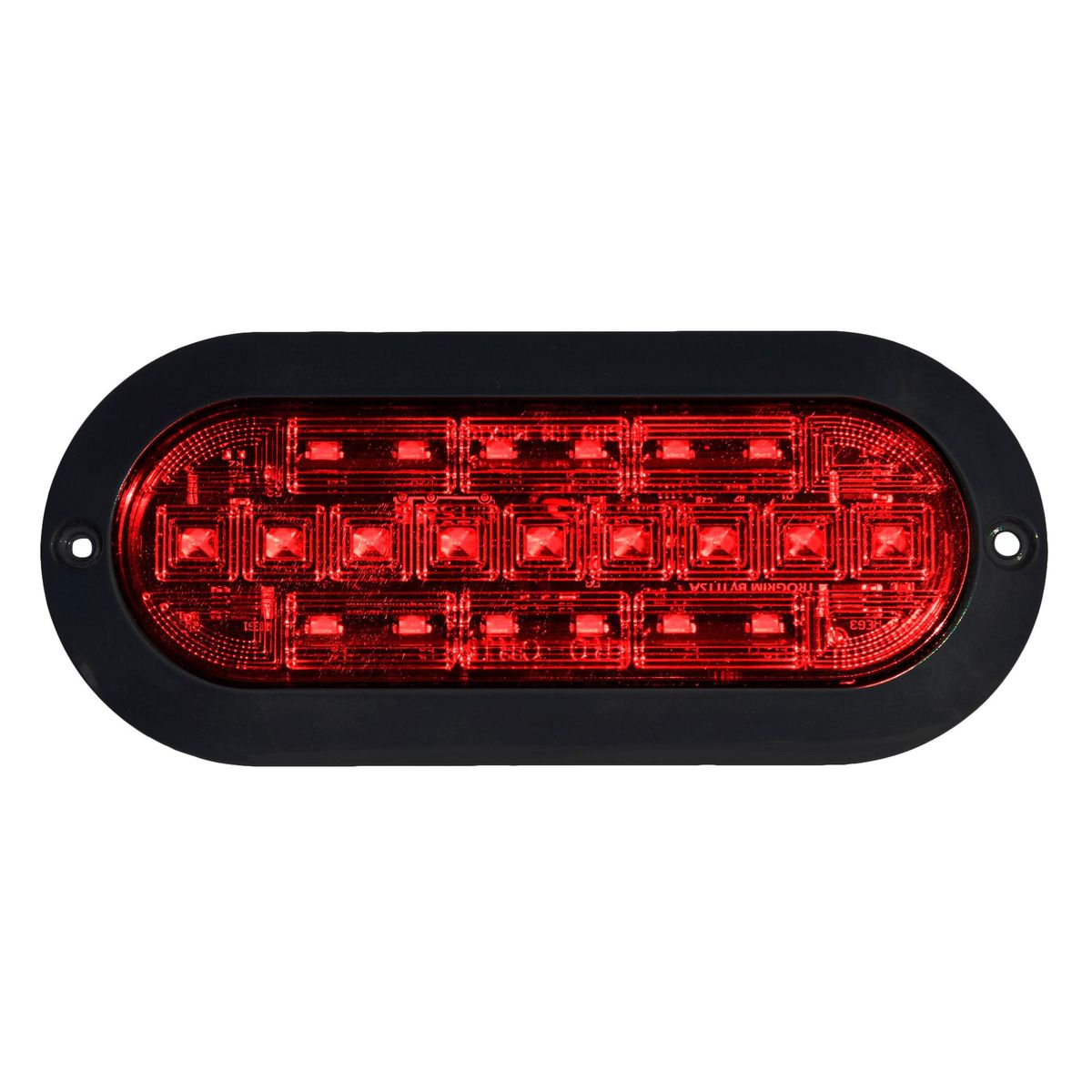 TRO GRIM - FOCO LATERAL OVALADO LED ROJO 12 y 24 VOLTS