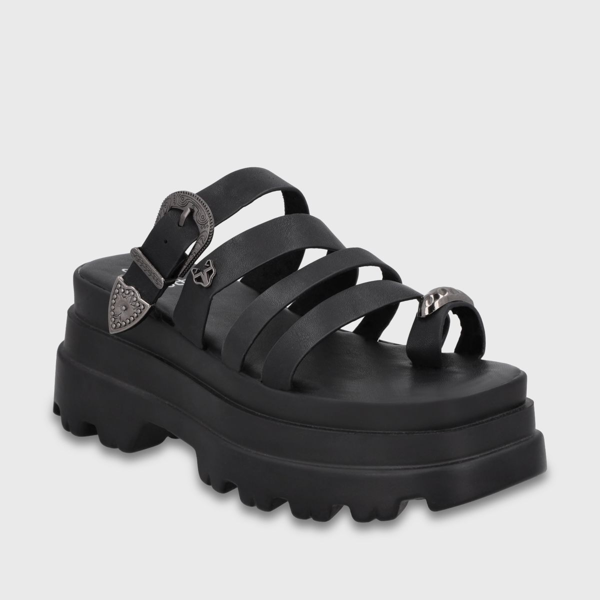 GOTTA - Sandalia Mujer Plataforma Negra 45732 Gotta