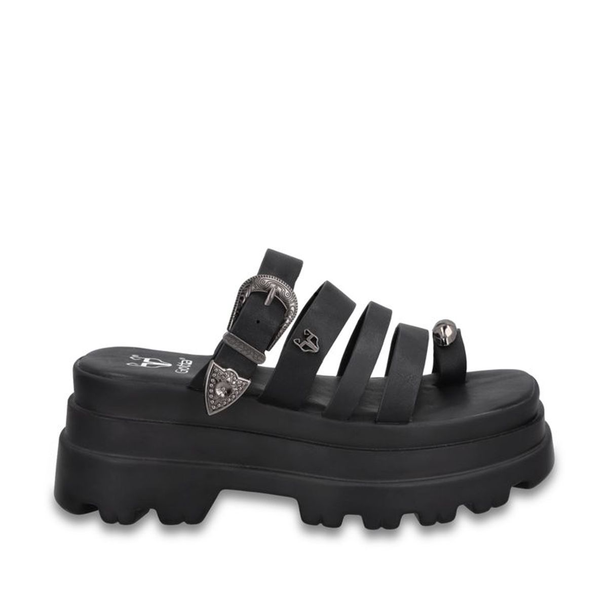 GOTTA - Sandalia Plataforma Negra Mujer 45732