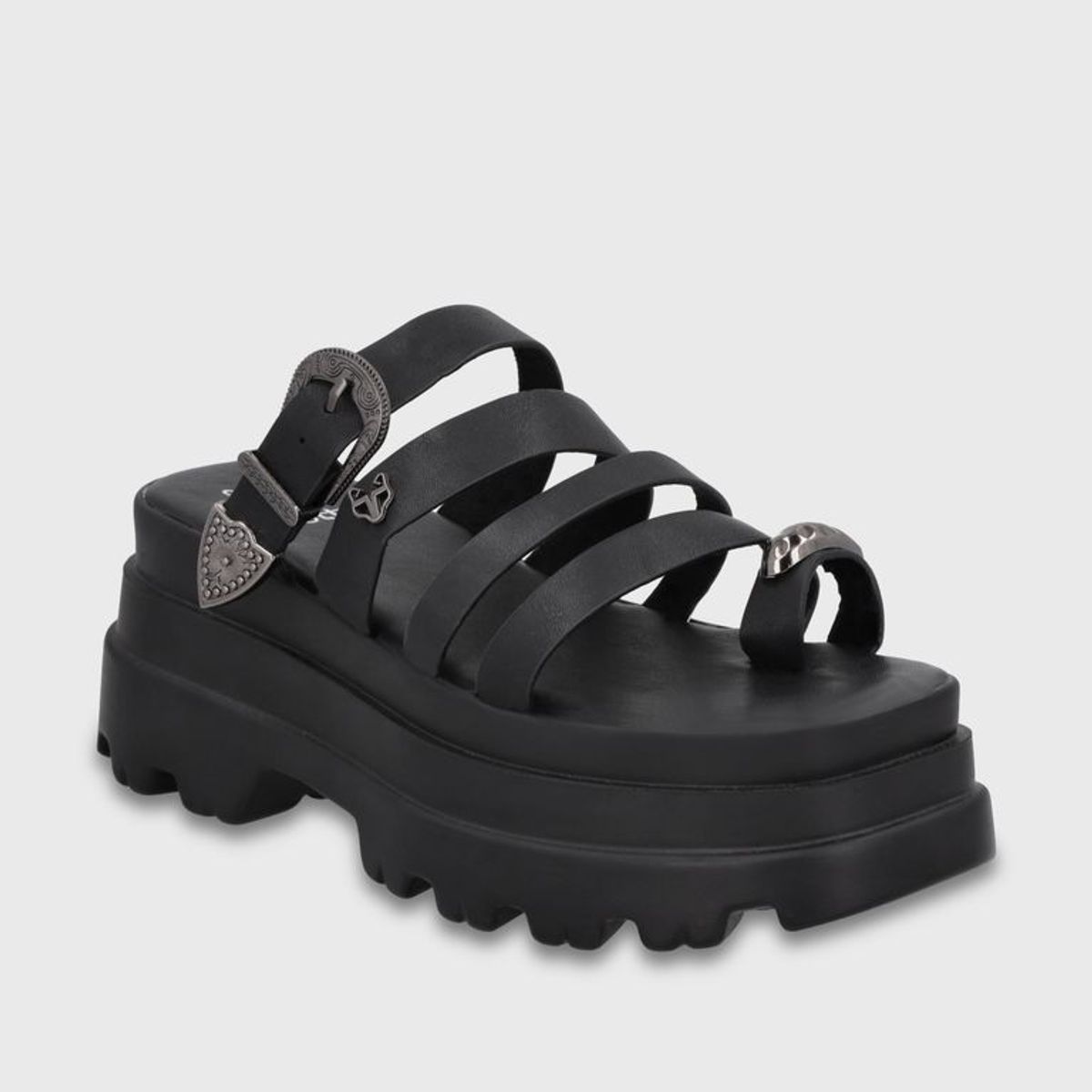 GOTTA - Sandalia Plataforma Negra Mujer 45732