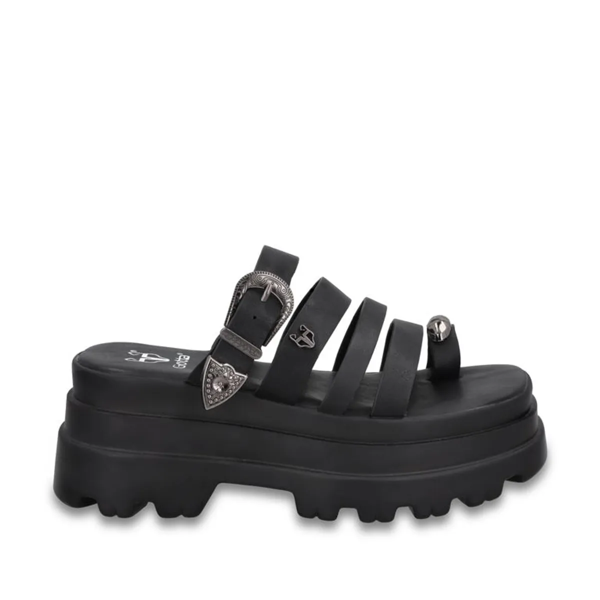 GOTTA - Sandalia Plataforma Negra Mujer 45732