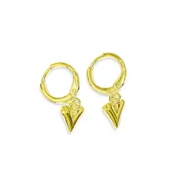 ANDREA COGGIOLA JOYAS - Aros Argolla Corazón Tierno Enchapado Oro 18K