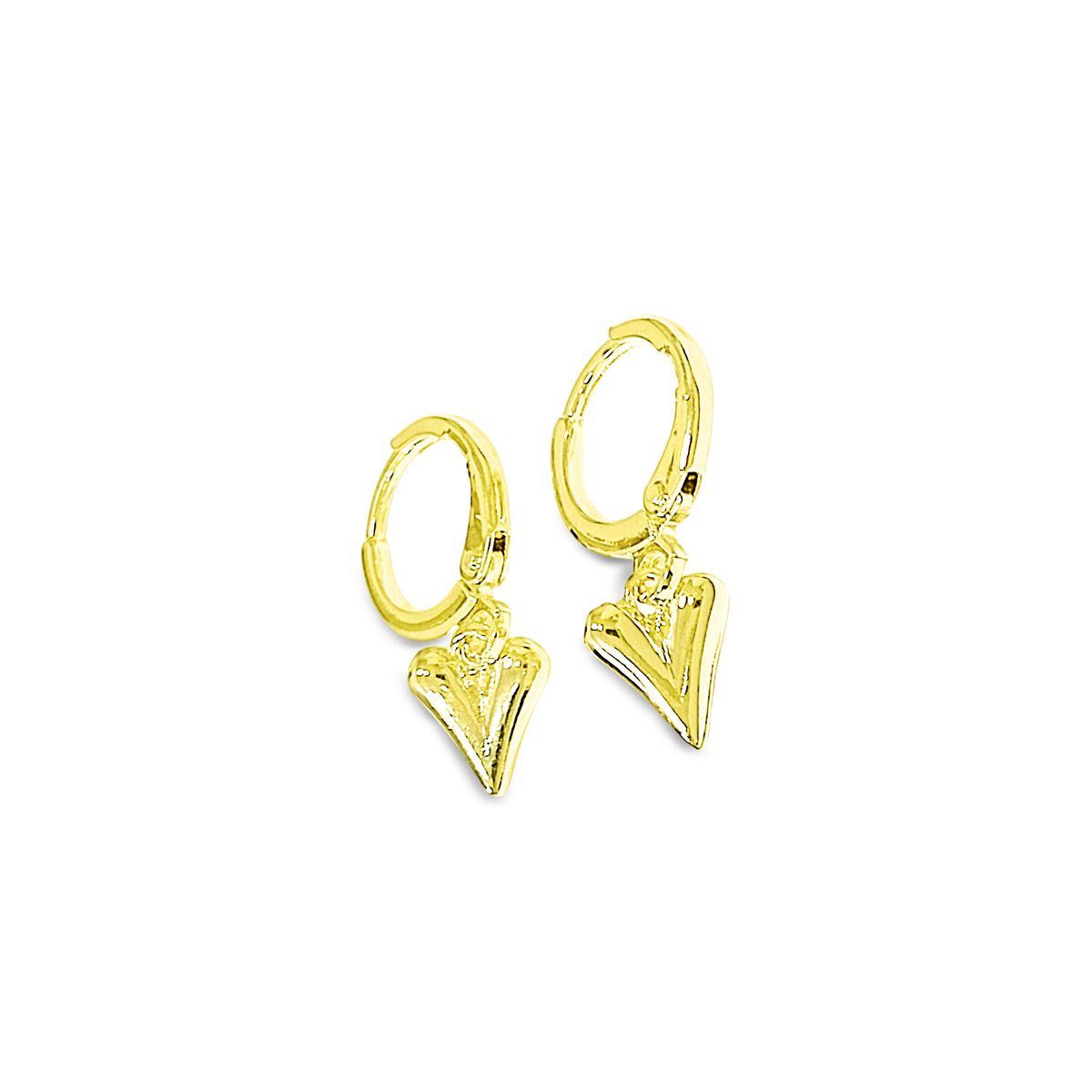 COGGIOLA - Aros Argolla Corazón Tierno Enchapado Oro 18K
