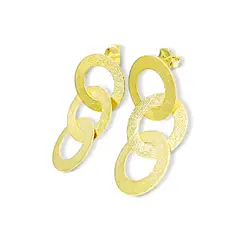 COGGIOLA - Aros Eloísa Círculos Enchapados Oro 18K