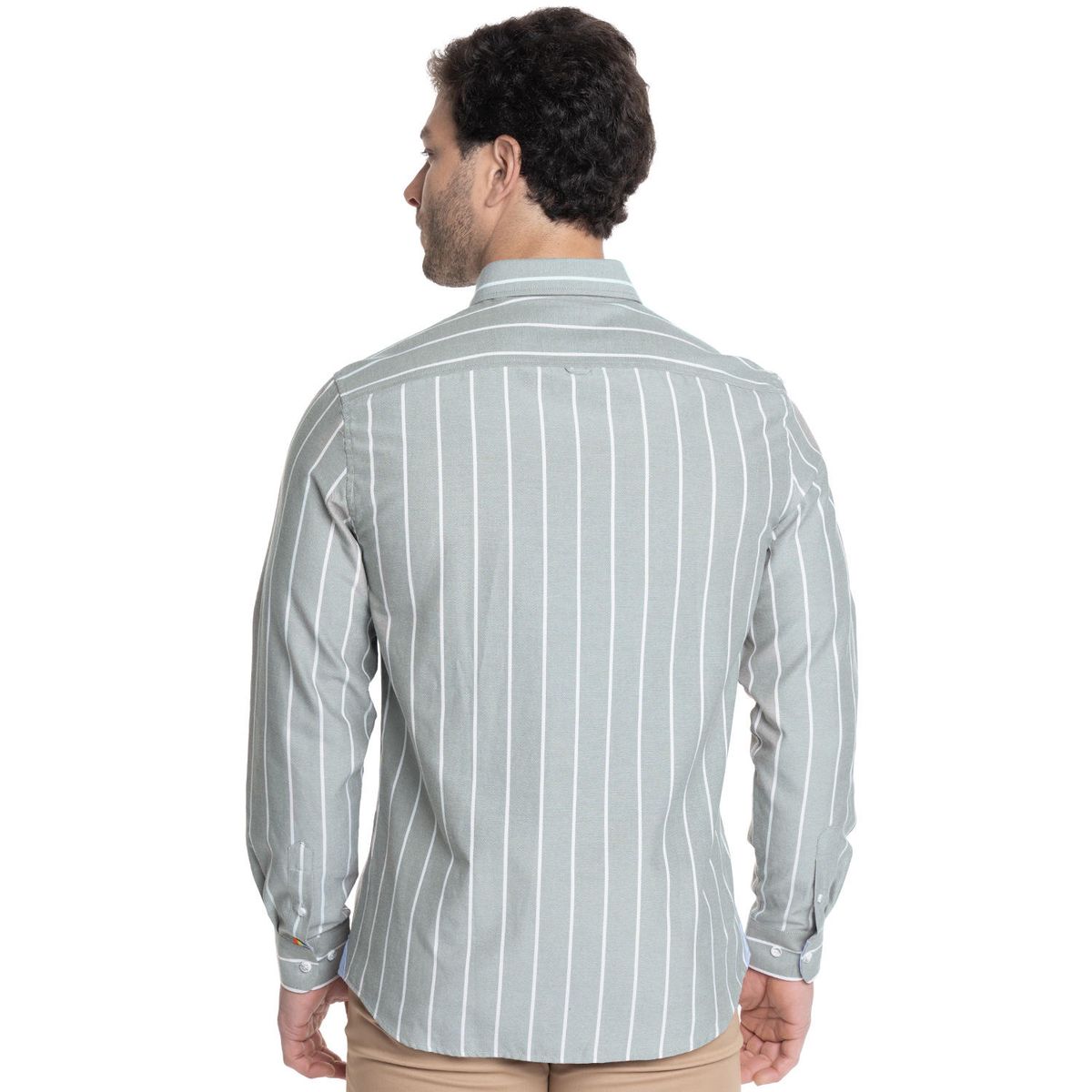 TRUVAL - CAMISA HOMBRE MANGA LARGA OXFORD LISTADA - TRUVAL
