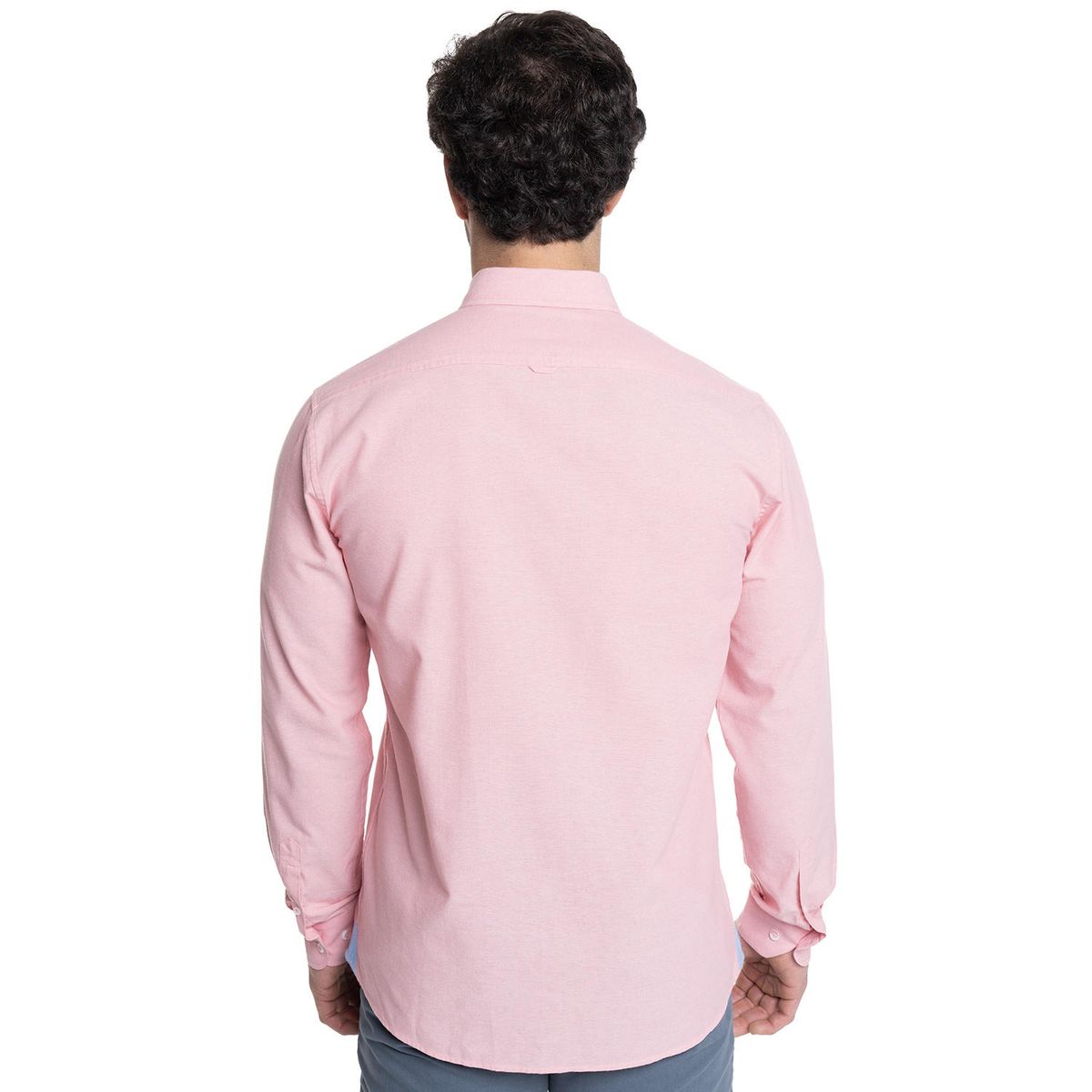 TRUVAL - CAMISA HOMBRE MANGA LARGA CUELLO SEMI ITALIANO CHAMBRAY - TRUVAL