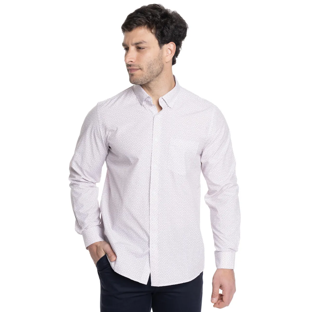 TRUVAL - CAMISA HOMBRE MANGA LARGA TREVIRA ESTAMPADA - TRUVAL