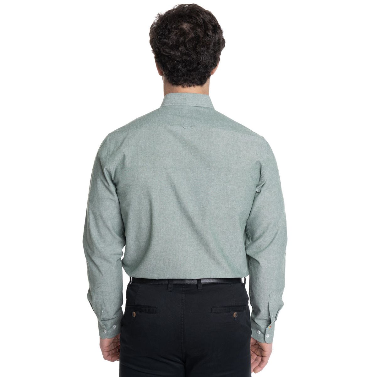 TRUVAL - CAMISA HOMBRE MANGA LARGA CUELLO SEMI ITALIANO CHAMBRAY - TRUVAL