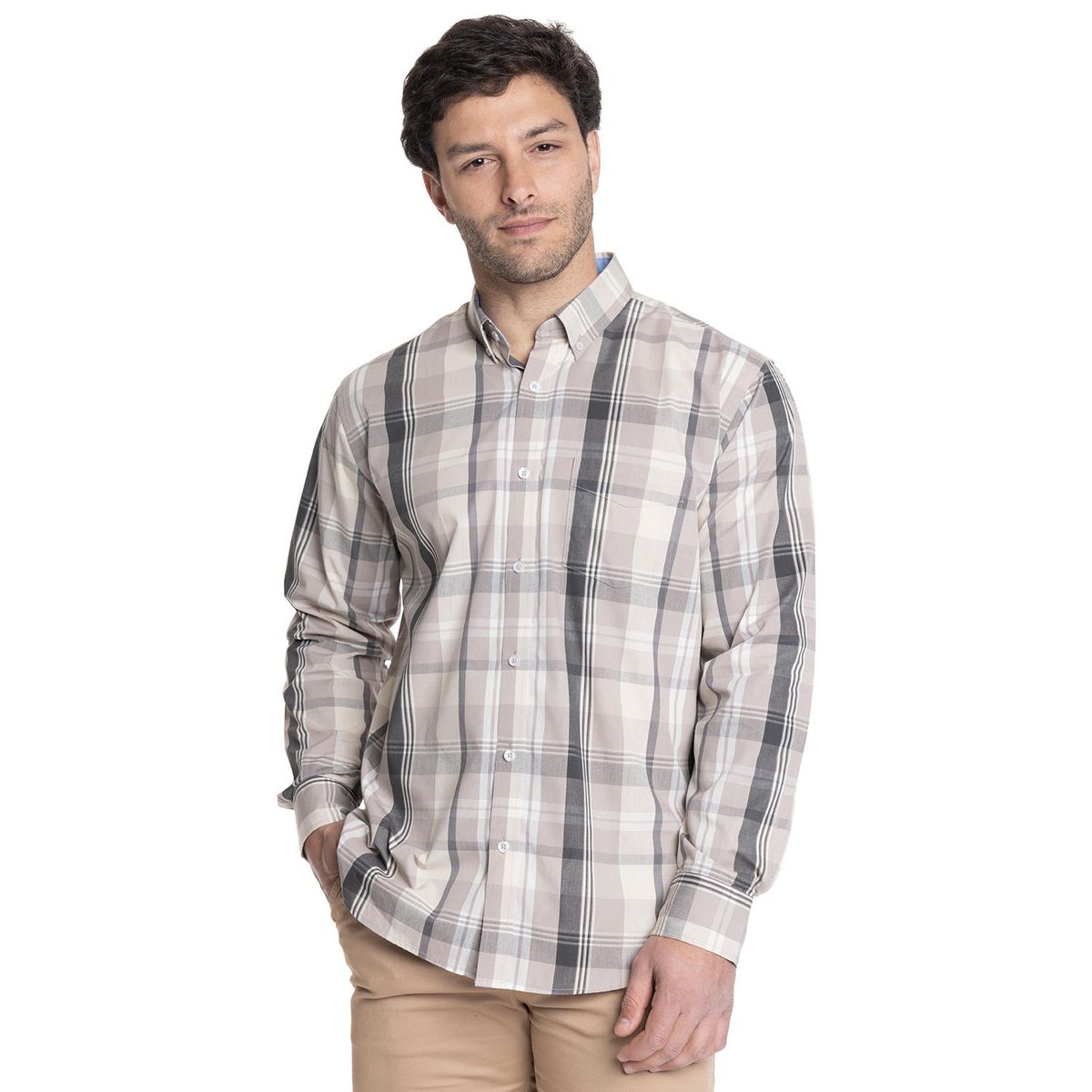 TRUVAL - CAMISA HOMBRE MANGA LARGA TREVIRA CUADROS - TRUVAL