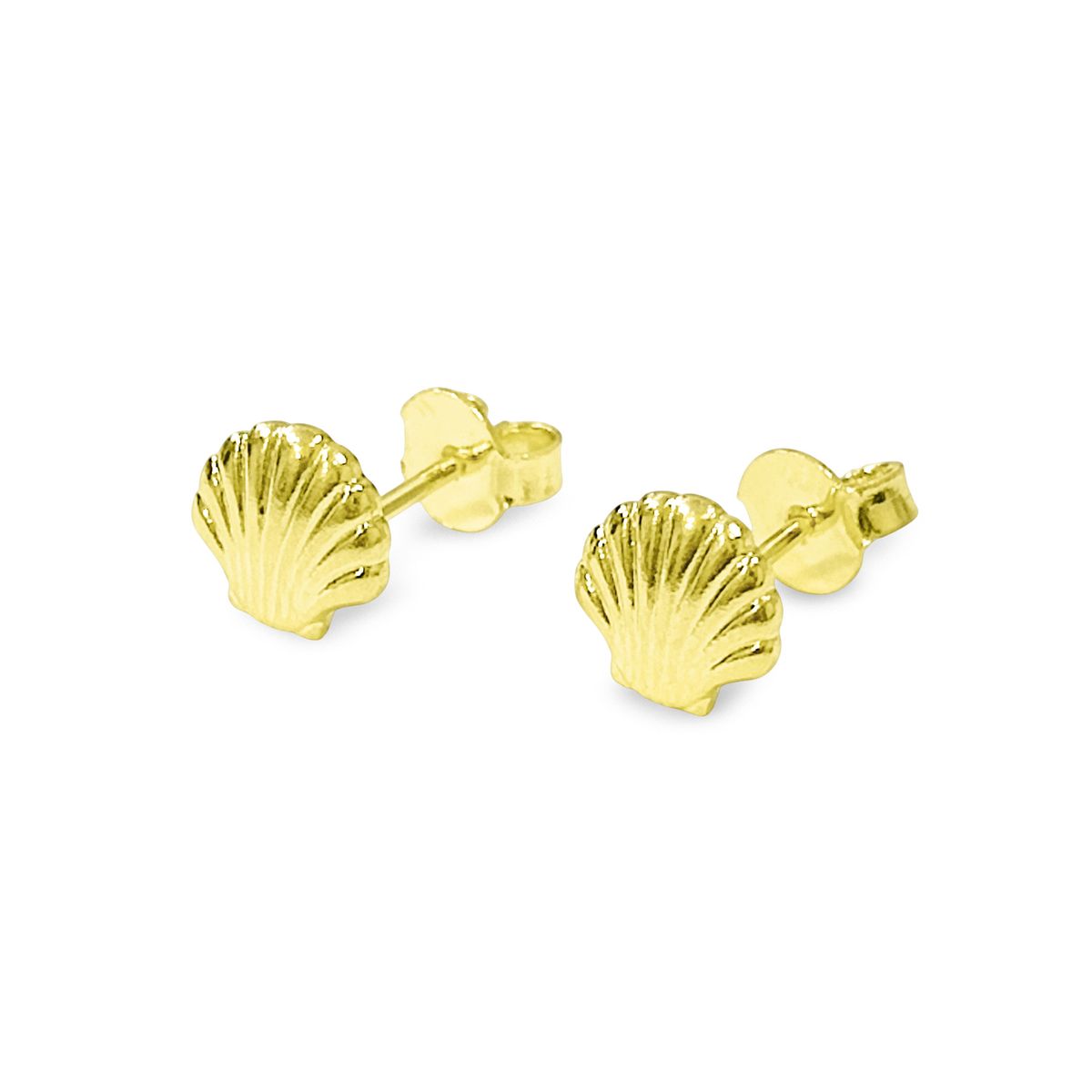 COGGIOLA - Aros Concha 7mm Enchapado Oro 18K