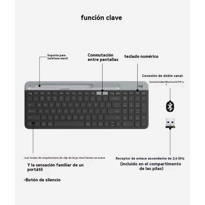Imagen 2 del producto Teclado K580 Bluetooth multidispositivo Negro