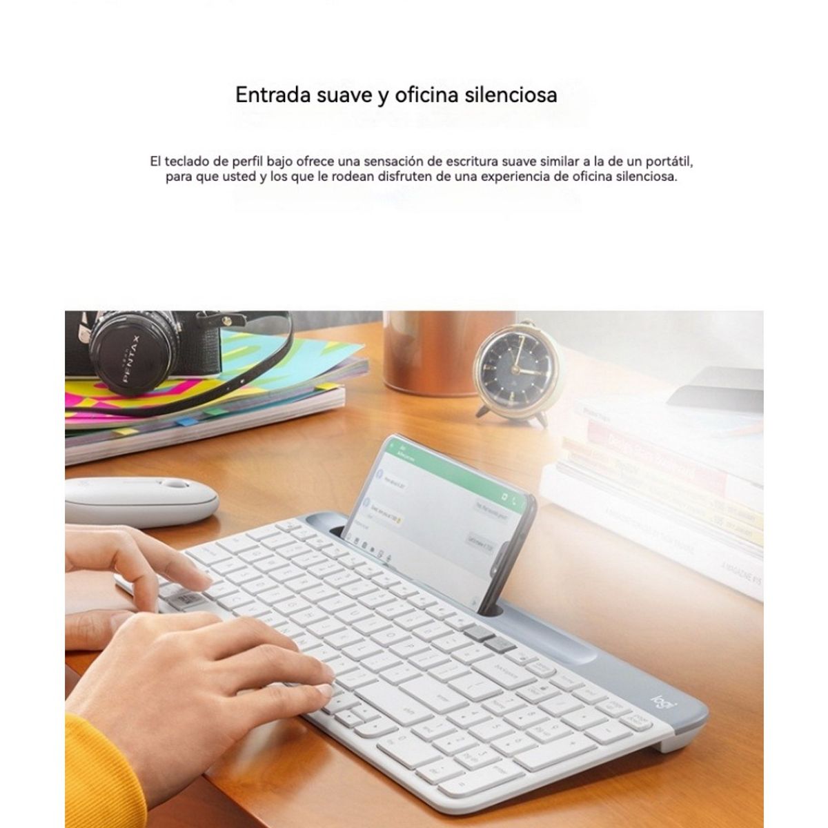 LOGITECH - Teclado Logitech K580 Bluetooth multidispositivo Rosa