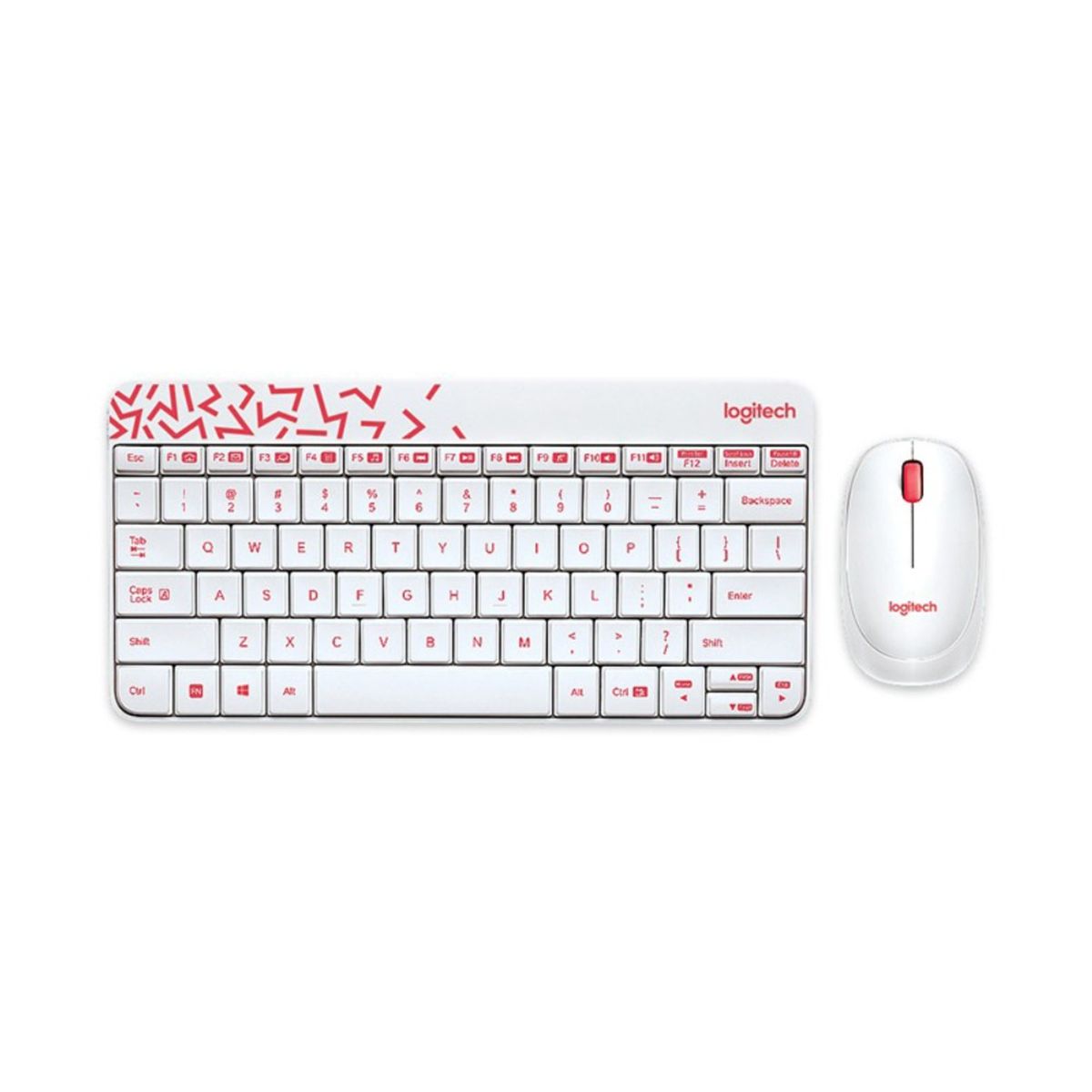 LOGITECH - Teclado y mouse inalámbricos Logitech MK240 Nano-Blanco
