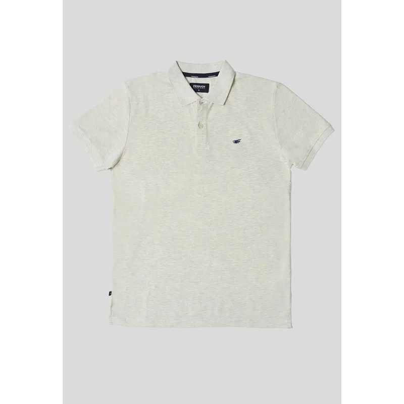 FEROUCH - Polera Pique Basica Café Ferouch