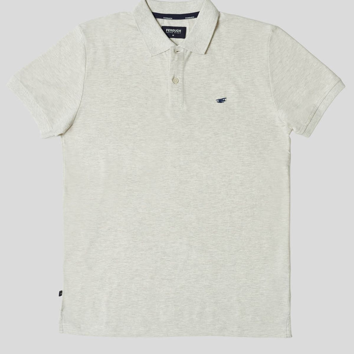 FEROUCH - Polera Pique Basica Café Ferouch