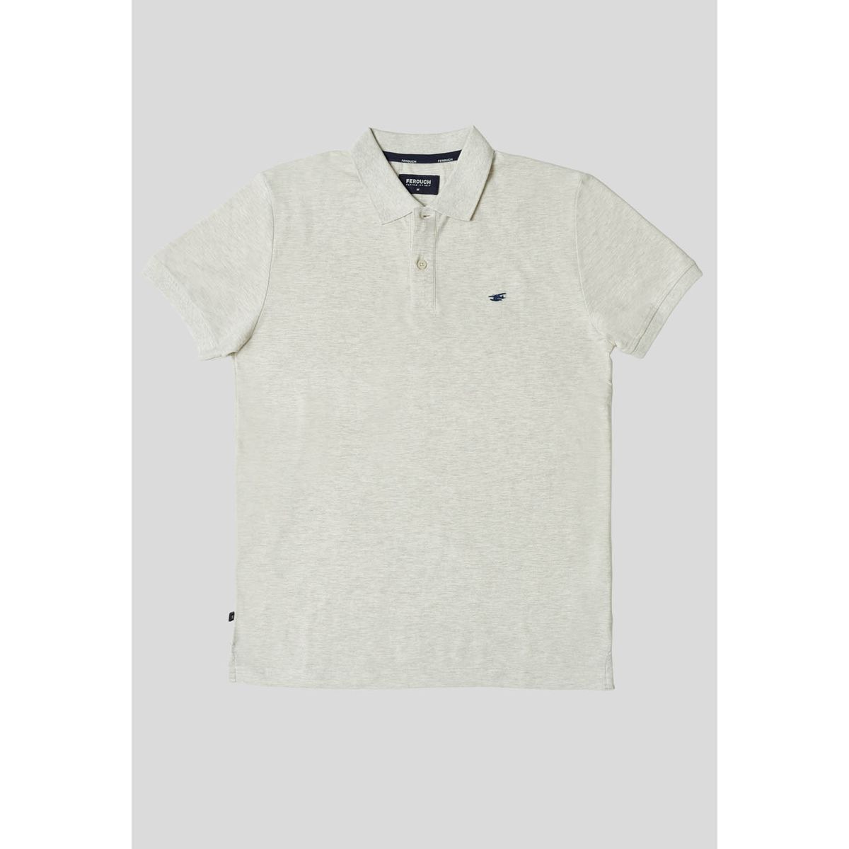 FEROUCH - Polera Pique Basica Café Ferouch