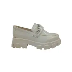 HERIEL - Mocasín Blanco Plataforma Mujer