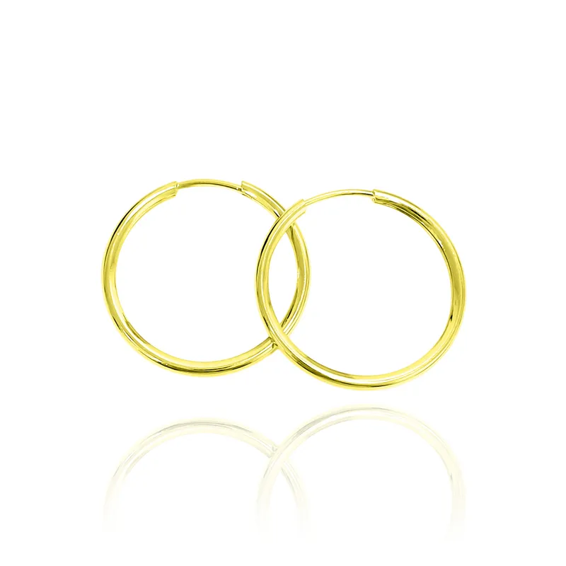 ANDREA COGGIOLA JOYAS - Aros Argollas 25mm Enchapado Oro 18K