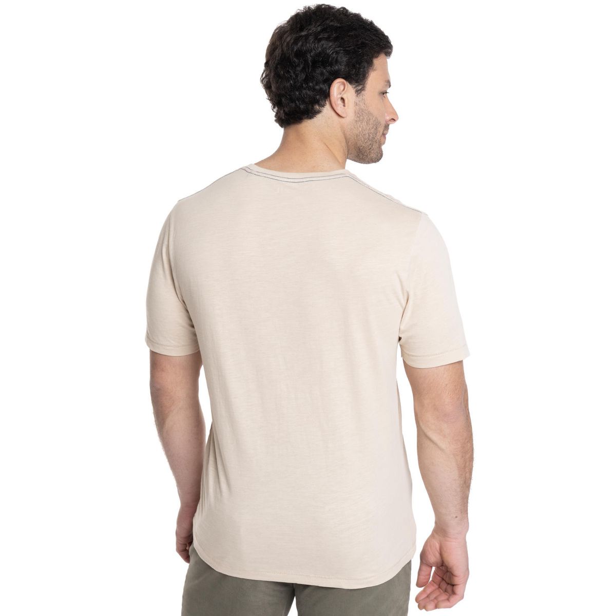 TRUVAL - POLERA HOMBRE CUELLO REDONDO ESTAMPADO FRONTAL - TRUVAL