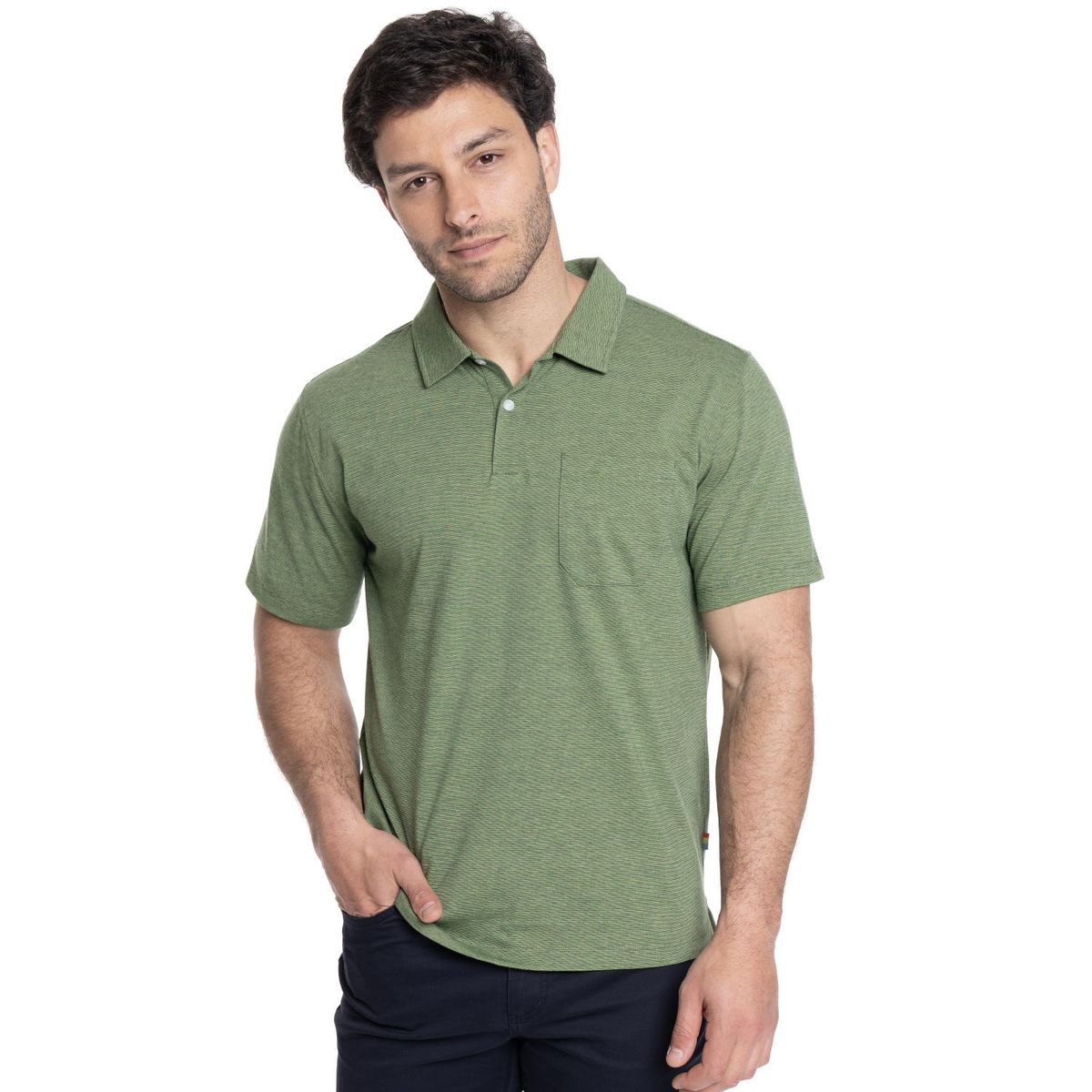 TRUVAL - POLERA HOMBRE CUELLO POLO BOLSILLO ONE BY ONE - TRUVAL