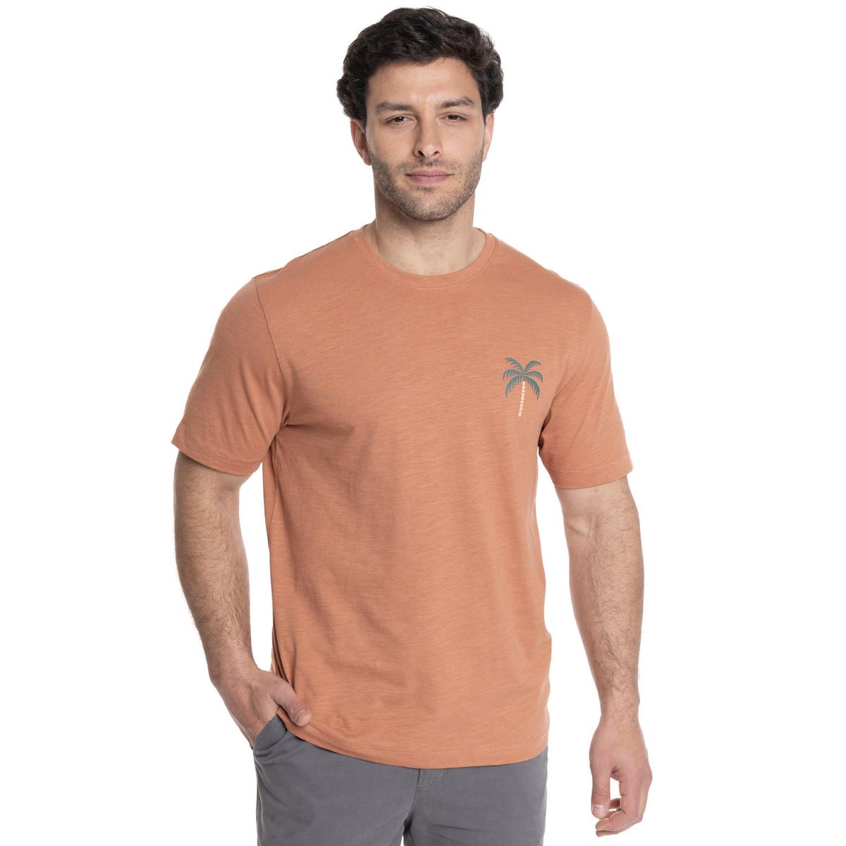 TRUVAL - POLERA HOMBRE CUELLO REDONDO ESTAMPADO ESPALDA - TRUVAL