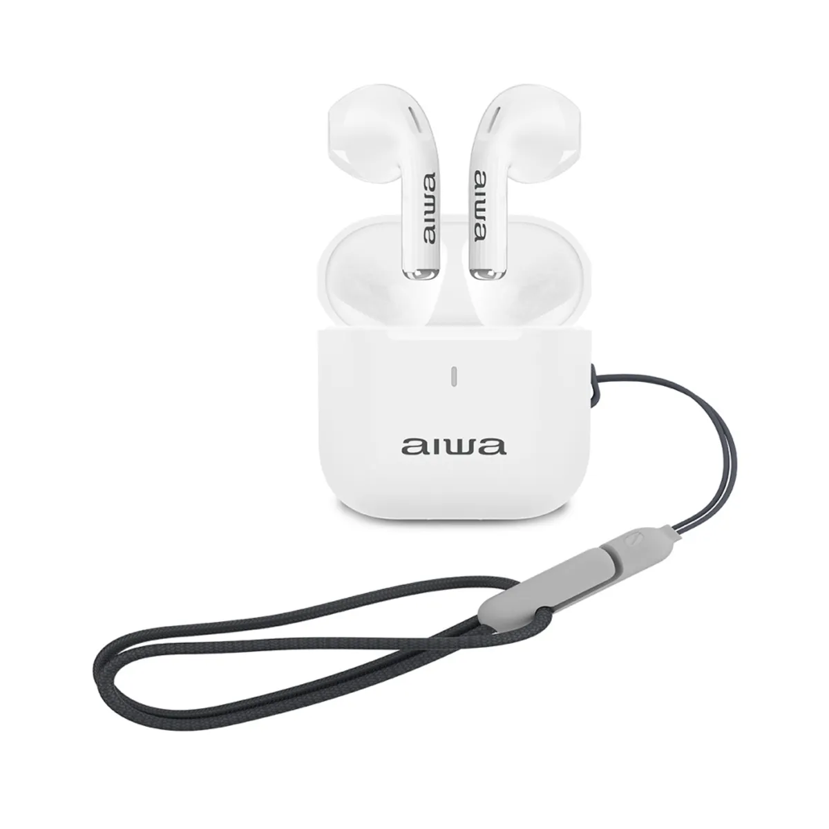 AIWA - Aiwa Audífonos Bluetooth Caja De Transporte Blanco