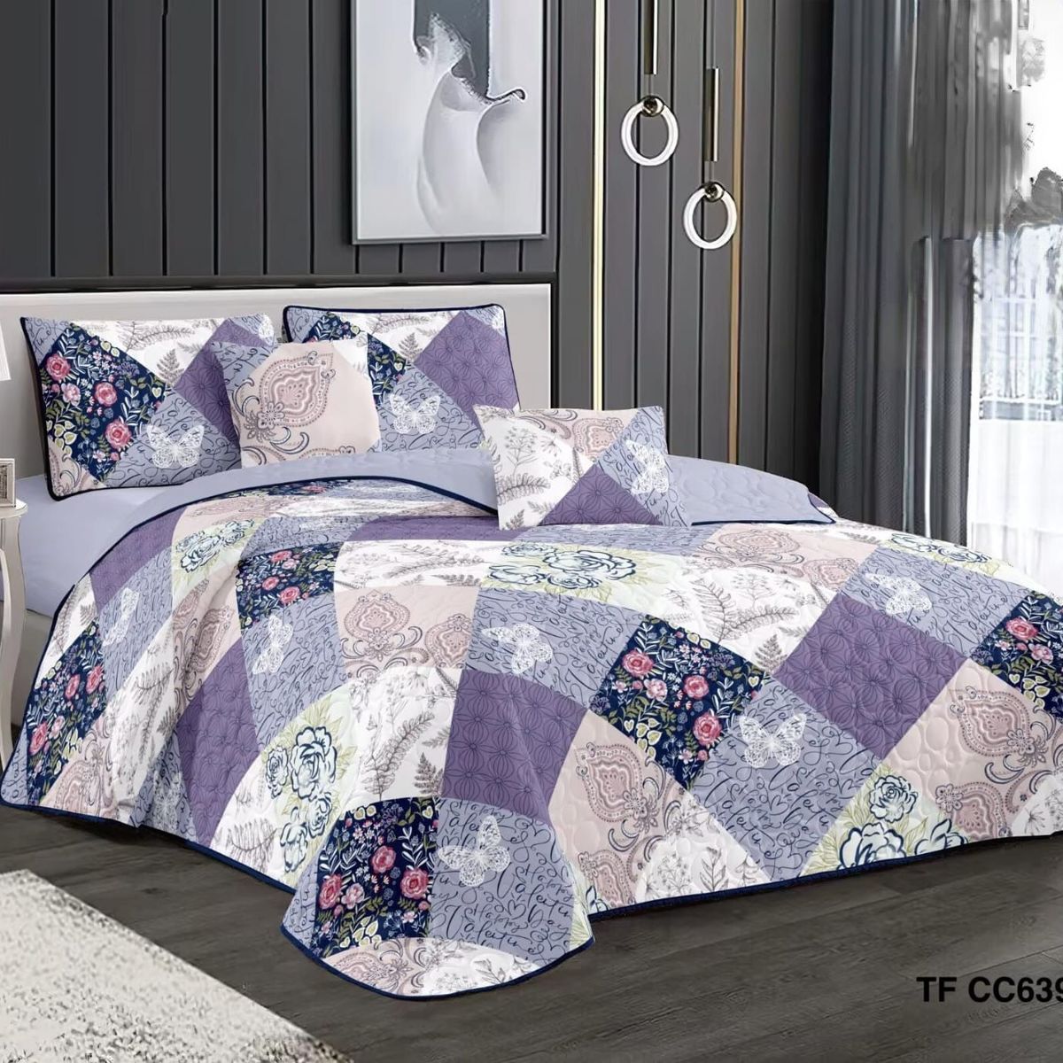 GENERICO - COBERTORES DE VERANO QUILTS REVERSIBLES DISEÑOS EN 5D