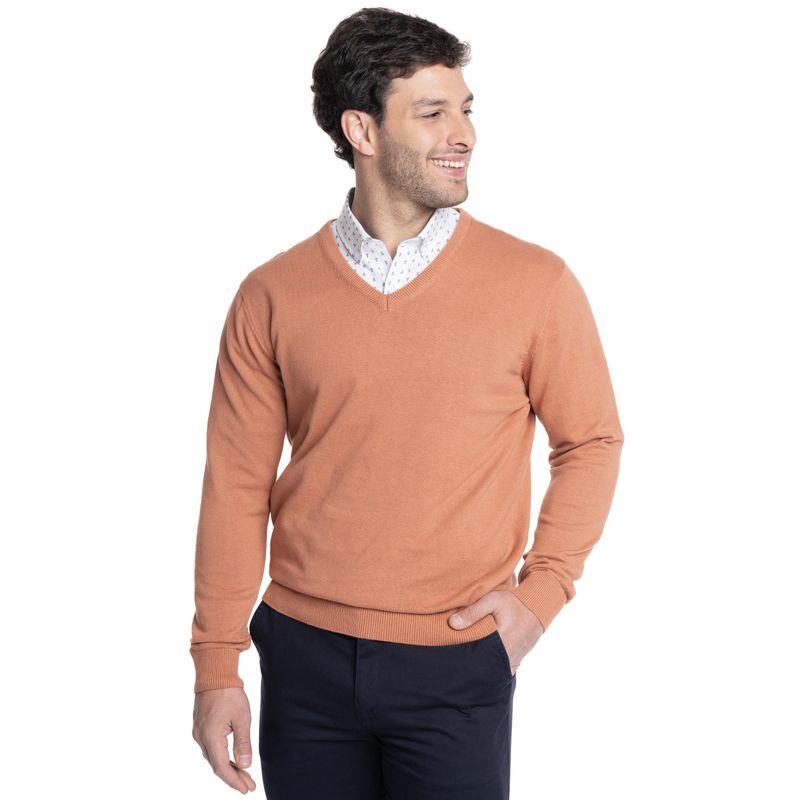 TRUVAL - SWEATER HOMBRE CUELLO V LOOK SMART - TRUVAL