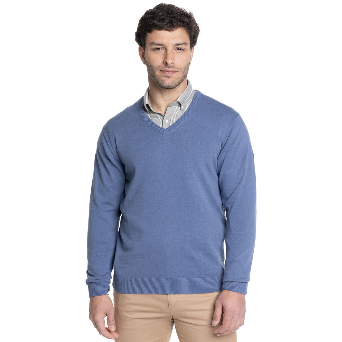 TRUVAL - SWEATER HOMBRE CUELLO V LOOK SMART - TRUVAL